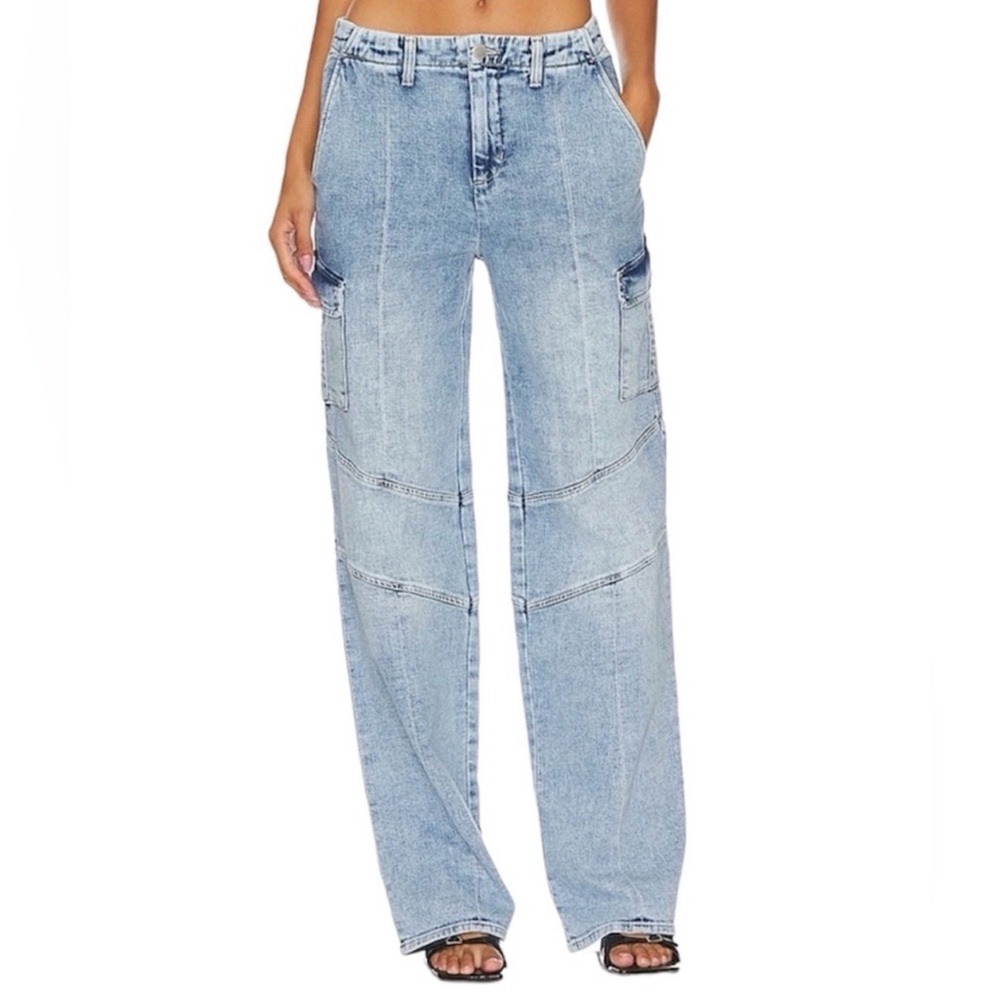 L’AGENCE Brooklyn Utility Wide Leg Pant In Brewer 24 New